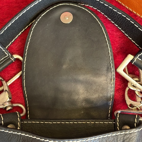 ORCIANI MADE IN ITALY GENUINE LEATHER BELT BAG with CHAIN DETAIL - Picture 7 of 14